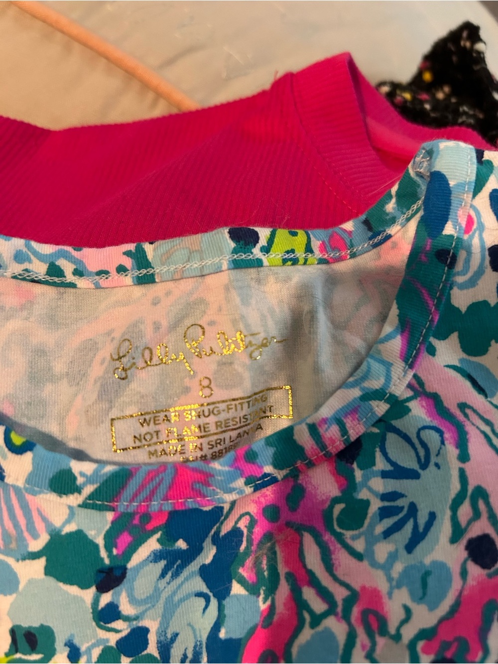 Lilly Pulitzer Pink & Turquoise Floral Crewneck Tee